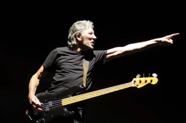 Rio de Janeiro, 23 Haziran 2006.Şarkıcı Roger Waters, Brezilya 'nın Rio de Janeiro kentindeki Engenhao Stadyumu' ndaki gösterisinde