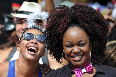 Rio de Janeiro, Brezilya, 5 Mart 2019.Folies Rio de Janeiro şehir merkezindeki Lud Fervo karnaval bloğunun sunumu sırasında.