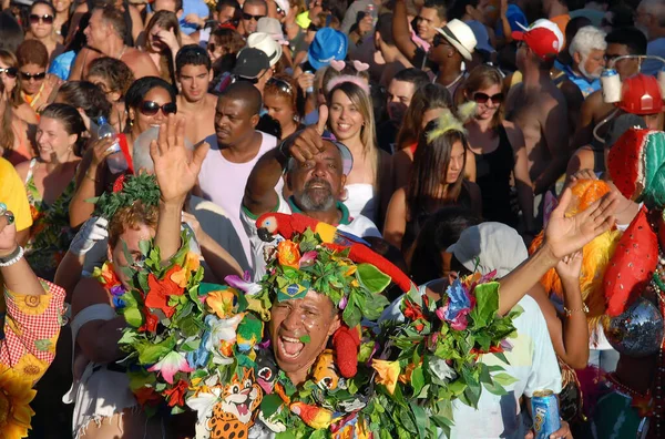 Rio Janeiro Stycznia 2015 Rewelacje Podczas Parady Bloku Banda Ipanema — Zdjęcie stockowe