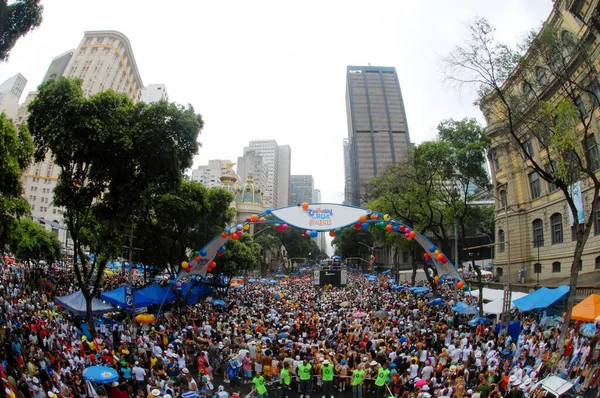 Rio Janeiro March 2011 Folies Crowd Streets City Center Parade — стоковое фото