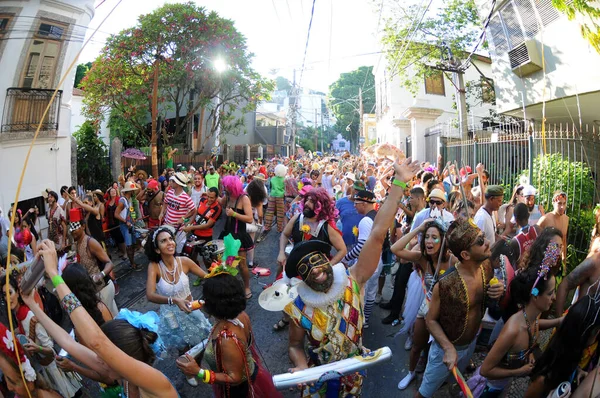 Rio Janeiro Febbraio 2017 Folies Durante Sfilata Del Carnevale Block — Foto Stock