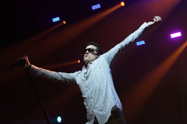 Rio de Janeiro, 15 Şubat 2019. Km de Vantagens Hall, Rio de Janeiro 'daki Stone Temple Pilots grubunun vokalisti Jeff Gutt.