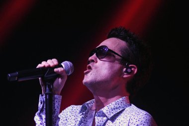 Rio de Janeiro, 15 Şubat 2019. Km de Vantagens Hall, Rio de Janeiro 'daki Stone Temple Pilots grubunun vokalisti Jeff Gutt.