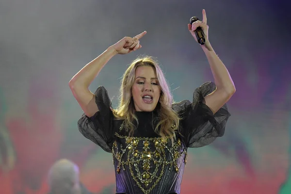 Rio Janeiro Brazil September 2019 Singer Ellie Goulding Her Rock — Stock Photo, Image
