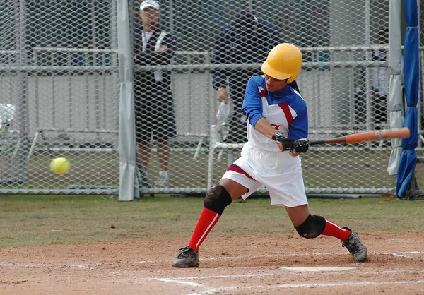 Rio Janeiro Brasil Julho 2007 Jogadores Softball Cuba Durante Jogo — Fotografia de Stock