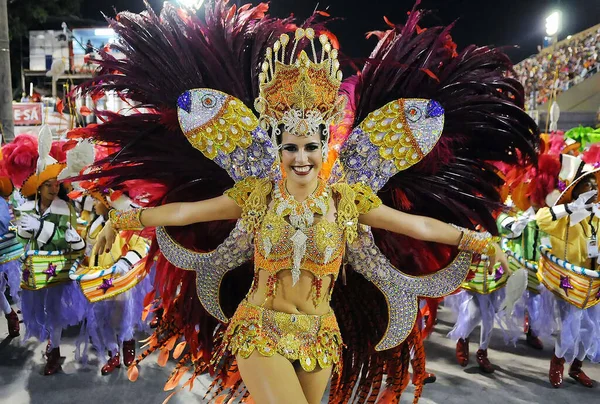 Rio Janeiro Den März 2014 Parade Der Sambaschulen Während Des — Stockfoto