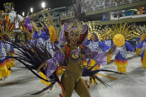 Rio Janeiro 2018 Február Samba Schools Parade Alatt Karnevál Rio — Stock Fotó