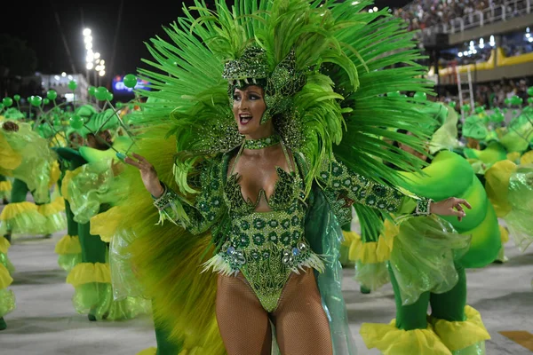 Rio Janeiro Února2018 Samba Školy Průvod Během Karnevalu Rio Janeiro — Stock fotografie