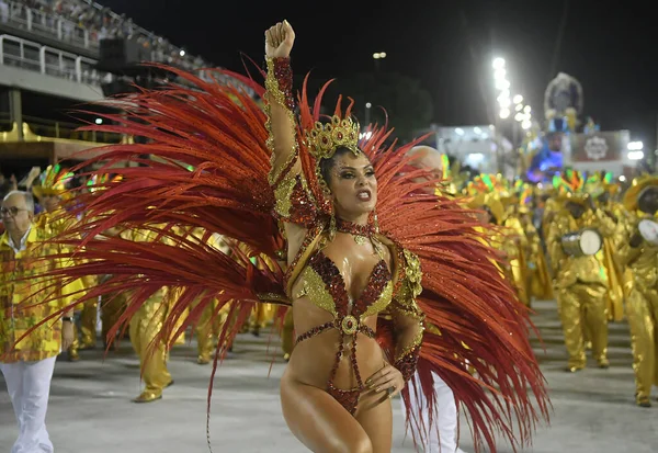 Rio Janeiro Febbraio 2018 Samba Schools Parade Durante Carnevale Rio — Foto Stock