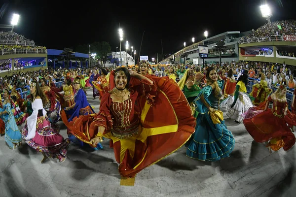 Rio Janeiro Февраля 2018 Школа Самбы Время Карнавала Рио Жанейро — стоковое фото