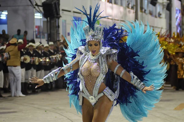 Rio Janeiro Února2018 Samba Školy Průvod Během Karnevalu Rio Janeiro — Stock fotografie