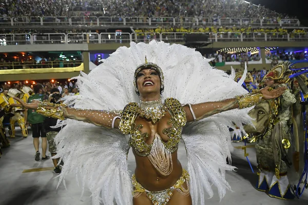 Rio Janeiro Lutego 2018 Parada Szkół Samba Grupy Specjalnej Podczas — Zdjęcie stockowe