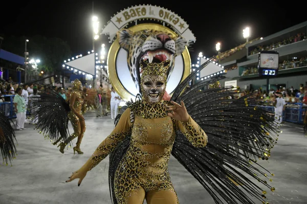 Rio Janeiro Února2018 Průvod Samba Škol Zvláštní Skupiny Během Karnevalu — Stock fotografie