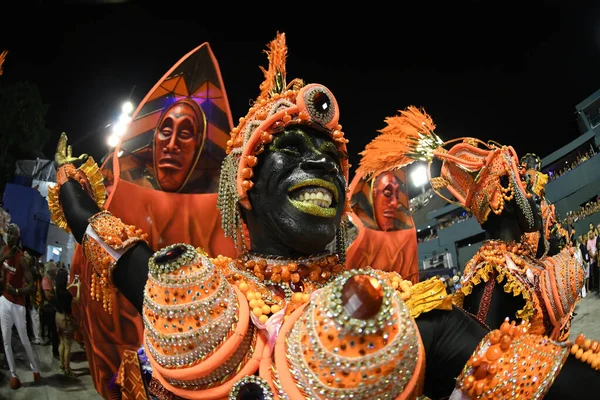 Río Janeiro Febrero 2018 Desfile Las Escuelas Samba Del Grupo — Foto de Stock