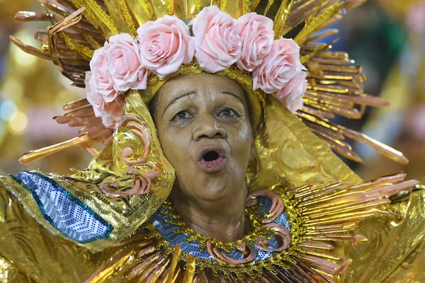 Rio Janeiro 2018 Február Különleges Csoport Samba Iskoláinak Felvonulása Rio — Stock Fotó
