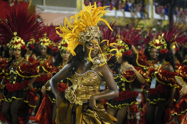 Rio Janeiro Února2018 Průvod Samba Škol Zvláštní Skupiny Během Karnevalu — Stock fotografie