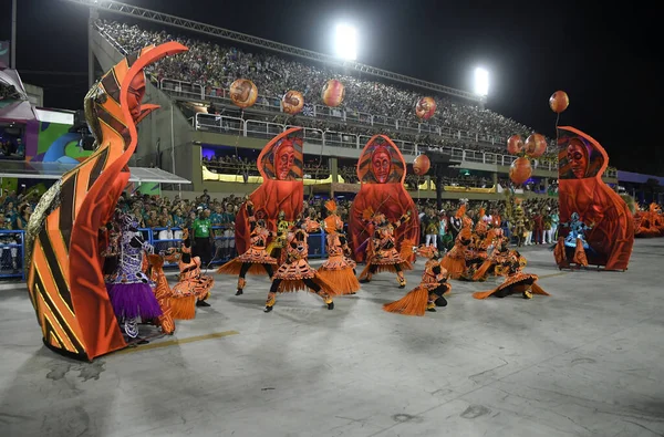 Río Janeiro Febrero 2018 Desfile Las Escuelas Samba Del Grupo — Foto de Stock