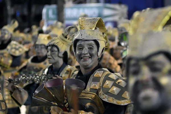 Rio Janeiro Února2018 Průvod Samba Škol Zvláštní Skupiny Během Karnevalu — Stock fotografie