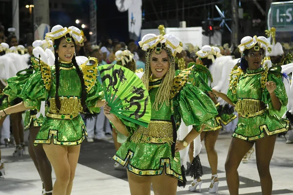 Rio Janeiro Febbraio 2018 Sfilata Delle Scuole Samba Del Gruppo — Foto Stock