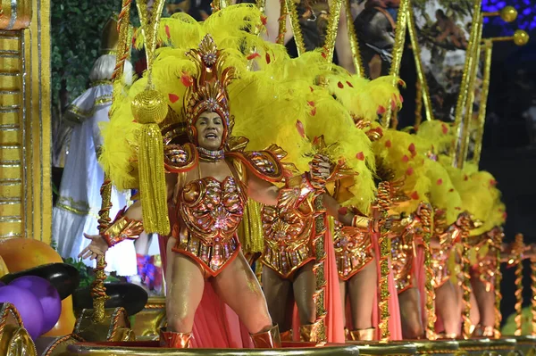 Rio Janeiro 2018 리우데자네이루 사육제 기간에 그룹의 최대의 사육제로 — 스톡 사진