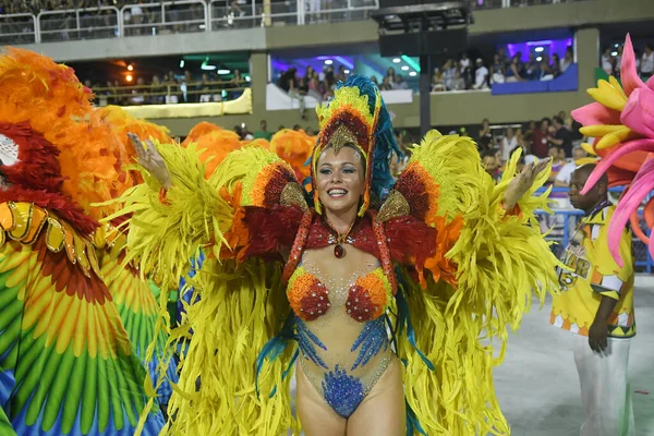 Rio Janeiro Února2018 Průvod Samba Škol Zvláštní Skupiny Během Karnevalu — Stock fotografie