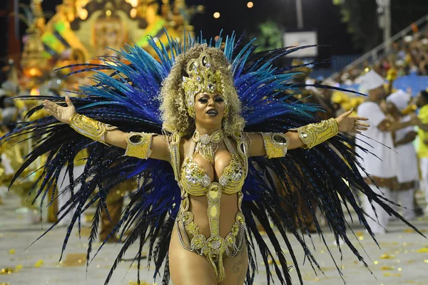 Rio Janeiro Února2018 Průvod Samba Škol Zvláštní Skupiny Během Karnevalu — Stock fotografie