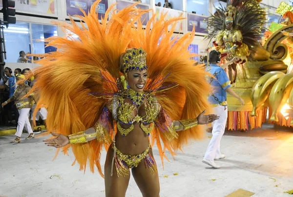 Rio Janeiro Febbraio 2018 Sfilata Delle Scuole Samba Del Gruppo — Foto Stock