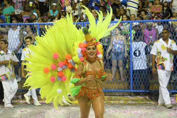 Rio Janeiro Febbraio 2018 Sfilata Delle Scuole Samba Del Gruppo — Foto Stock