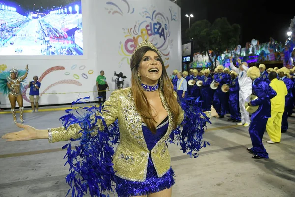 里约热内卢 2018年2月9日 在里约热内卢狂欢节期间 特别小组桑巴学校的游行被认为是世界上最大的狂欢节 在Sambdromo — 图库照片