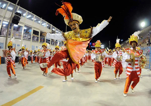 Ρίο Ντε Τζανέιρο Φεβρουαρίου 2015 Σχολεία Samba Παρέλαση Κατά Διάρκεια — Φωτογραφία Αρχείου