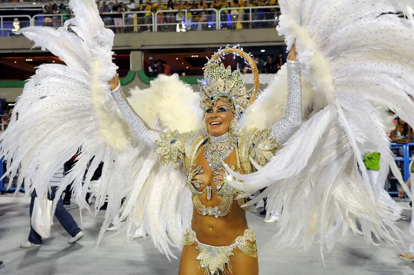 Río Janeiro Febrero 2015 Desfile Escuelas Samba Durante Carnaval Río — Foto de Stock