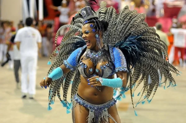 Rio Janeiro Fevereiro 2015 Desfile Escolas Samba Durante Carnaval Rio — Fotografia de Stock