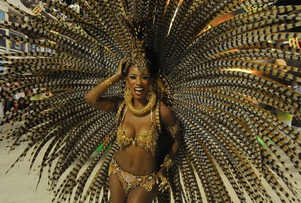 Rio Janeiro Février 2015 Les Écoles Samba Défilent Pendant Carnaval — Photo