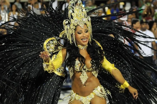 Rio Janeiro Febbraio 2015 Scuole Samba Sfilano Durante Carnevale Rio — Foto Stock