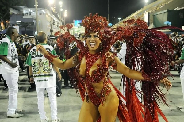 Rio Janeiro Februari 2015 Samba Scholen Parade Tijdens Het Carnaval — Stockfoto