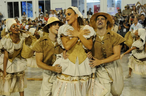 Rio Janeiro Février 2017 Parade Des Écoles Samba Pendant Carnaval — Photo