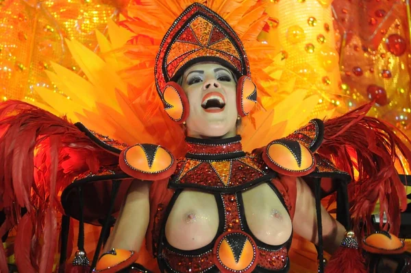 Rio Janeiro Fevereiro 2017 Desfile Das Escolas Samba Durante Carnaval — Fotografia de Stock