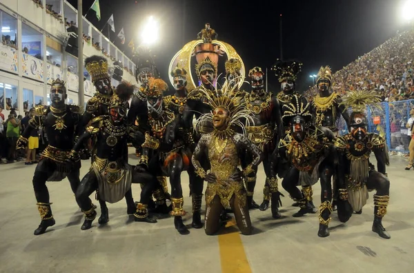 Rio Janeiro Febbraio 2017 Sfilata Delle Scuole Samba Durante Carnevale — Foto Stock