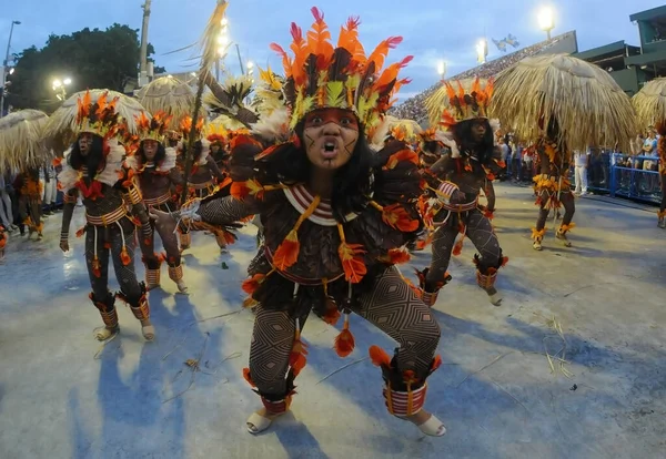 Rio Janeiro Février 2017 Parade Des Écoles Samba Pendant Carnaval — Photo