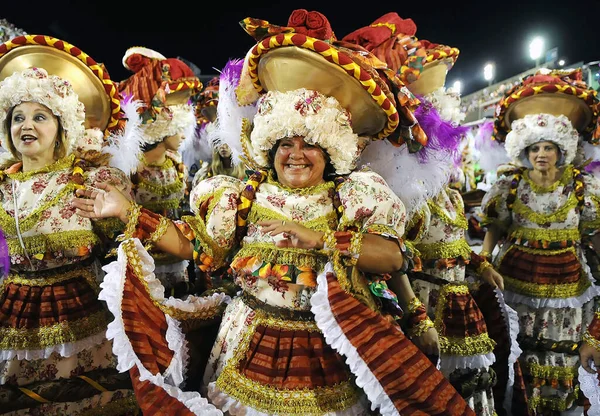 Río Janeiro Febrero 2016 Desfile Las Escuelas Samba Durante Carnaval — Foto de Stock