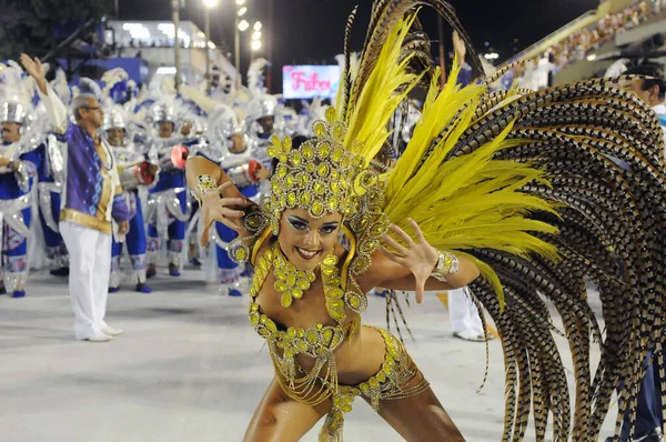 Rio Janeiro Februari 2016 Parade Van Samba Scholen Tijdens Het — Stockfoto