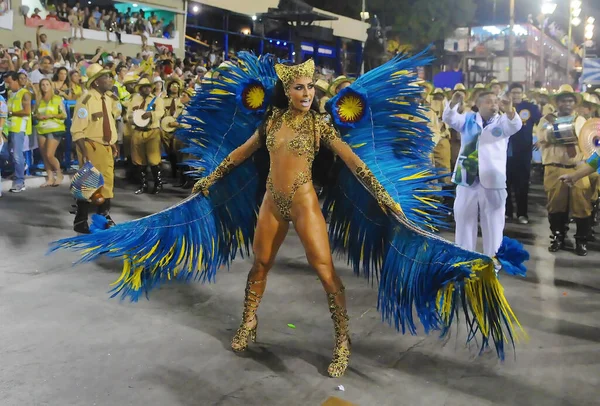 Rio Janeiro Lutego 2016 Samba Schools Parade Podczas Karnawału Rio — Zdjęcie stockowe
