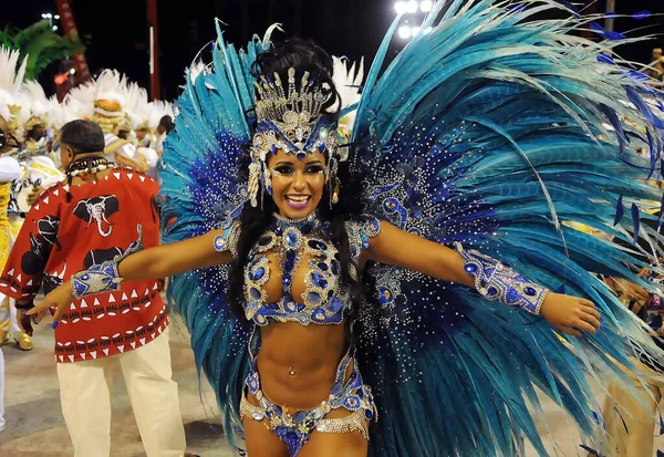Rio Janeiro Marzo 2014 Samba Schools Parade Durante Carnevale Rio — Foto Stock