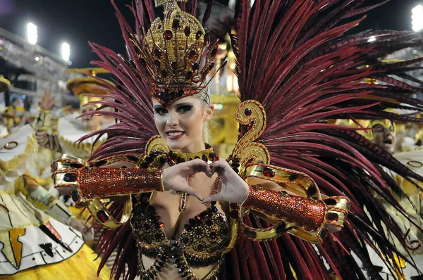 Rio Janeiro Marca 2014 Samba Schools Parade Podczas Karnawału Rio — Zdjęcie stockowe