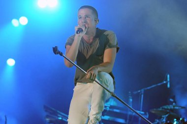 Rio de Janeiro, Brezilya, 5 Ekim 2019. Şarkıcı Charlie Puth Rio de Janeiro şehrindeki Rock 'ta sergilediği gösteri sırasında.