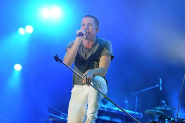 Rio de Janeiro, Brezilya, 5 Ekim 2019. Şarkıcı Charlie Puth Rio de Janeiro şehrindeki Rock 'ta sergilediği gösteri sırasında.