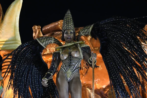 Rio Janeiro Února2020 Přehlídka Škol Samba Během Karnevalu Rio Janeiro — Stock fotografie