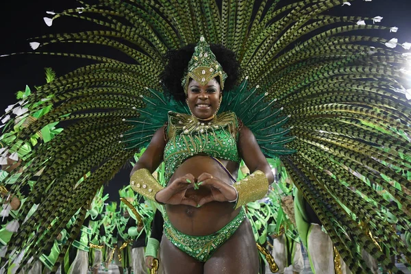 Rio Janeiro Février 2020 Parade Des Écoles Samba Pendant Carnaval — Photo