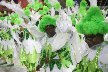 Rio de Janeiro, Brezilya, 21 Mart 2020. Samba Okulu Imperio Serrano Geçidi, Rio de Janeiro 'daki Sambodromo Karnavalı sırasında.