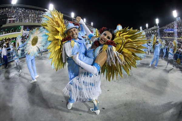 Rio Janeiro Fevereiro 2020 Desfile Escola Samba Beija Flor Durante — Fotografia de Stock